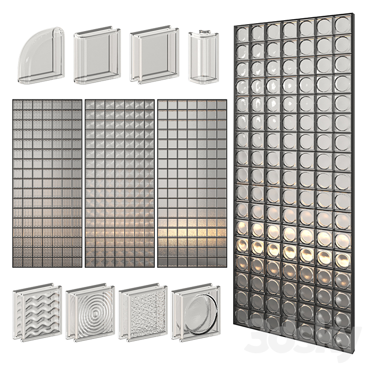 GLASS BLOCK WALL 02 