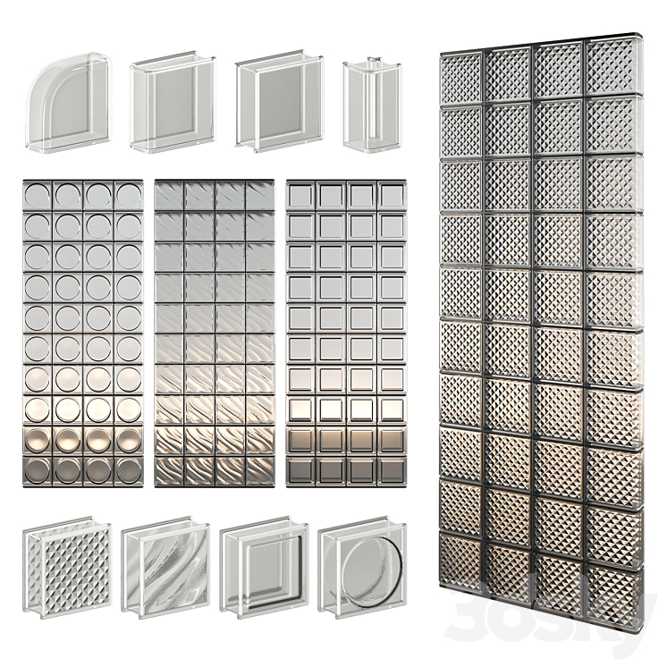 GLASS BLOCK WALL 07 