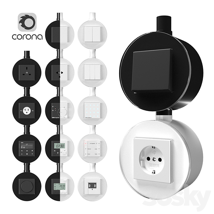 GIRA STUDIO SURFACE MOUNTED 