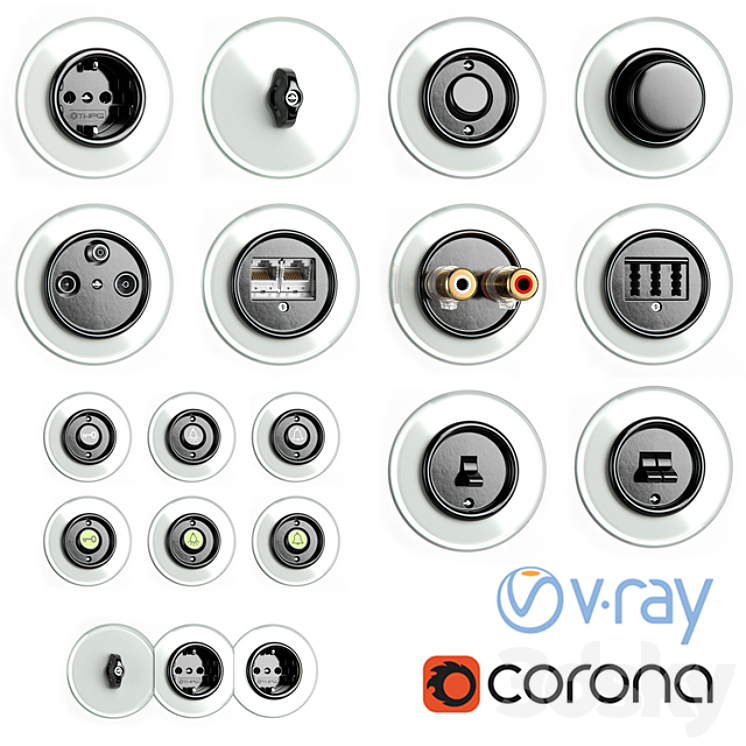 SWITCHES AND SOCKETS THPG BAKELITE GLASS COVERING 
