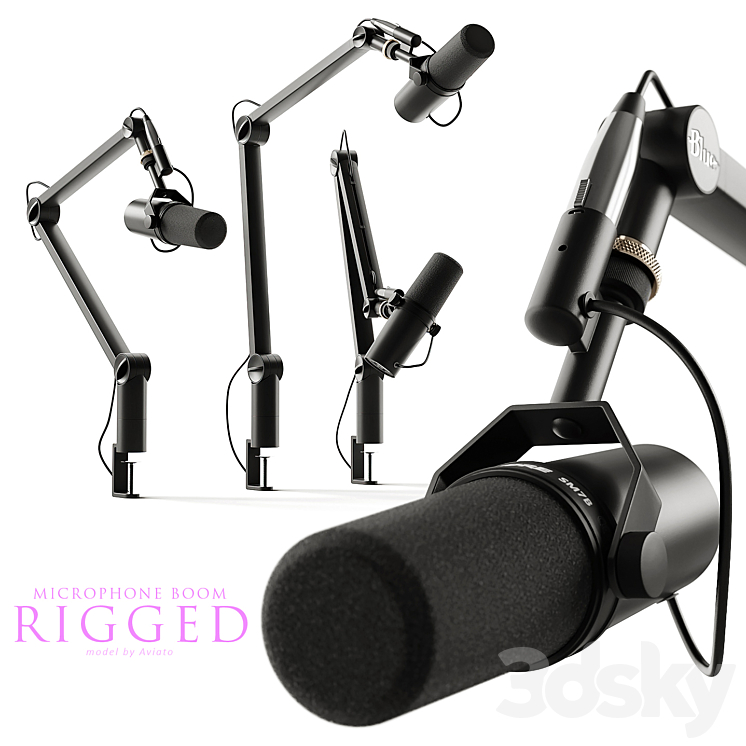 MICROPHONE SHURE BOOM ARM BLUE 