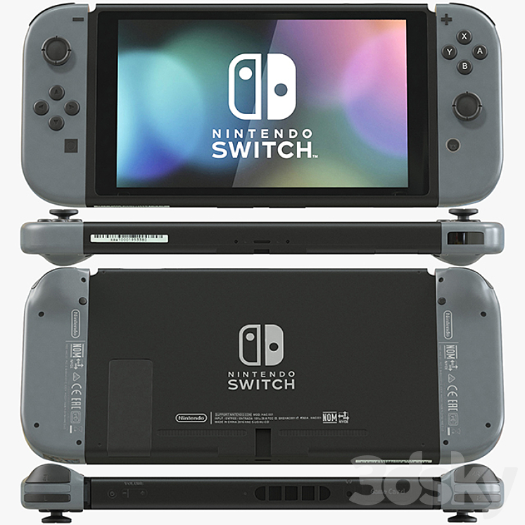 NINTENDO SWITCH WITH GRAY JOY CON 