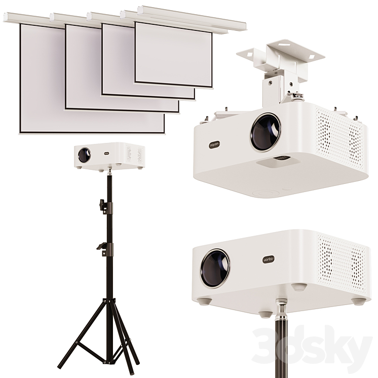XIAOMI WANBO PROJECTOR AND PROJECTION SCREENS 