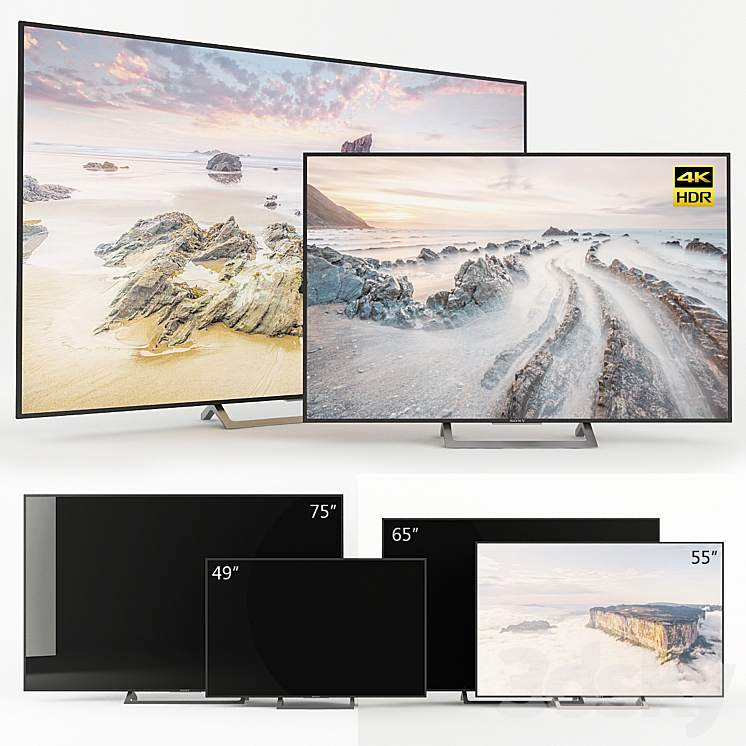 SONY KD TVS 4 PCS 