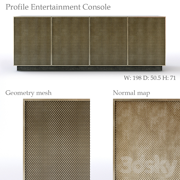 BERNHARDT PROFILE ENTERTAINMENT CONSOLE 