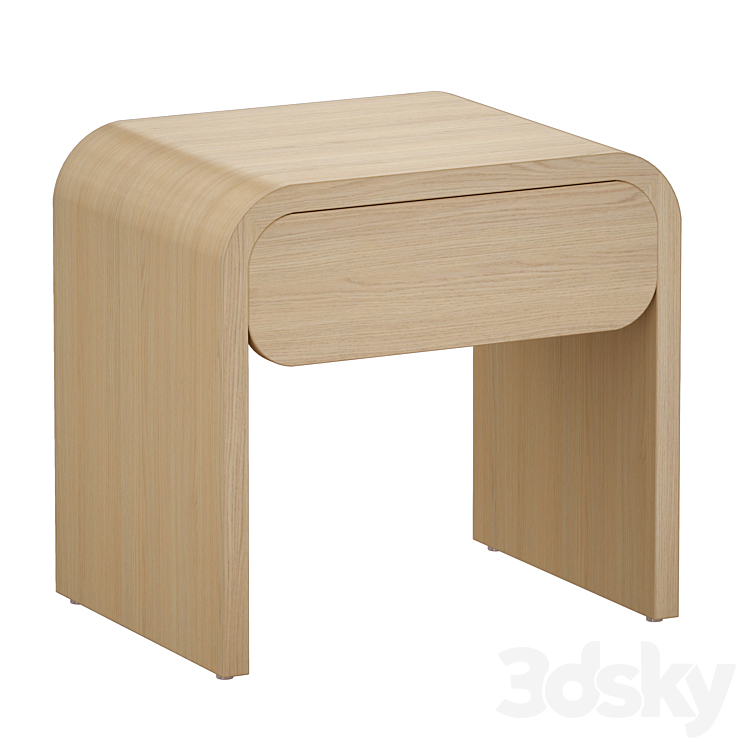 CORTEZ NATURAL FLOATING NIGHTSTAND CRATE AND BARREL 