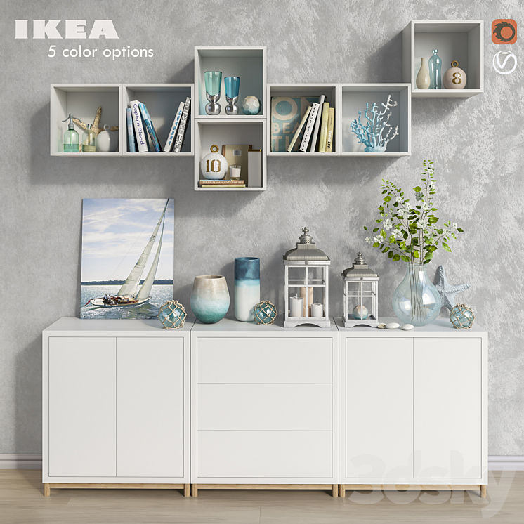 MODULAR FURNITURE IKEA ACCESSORIES AND DECOR SET 8 