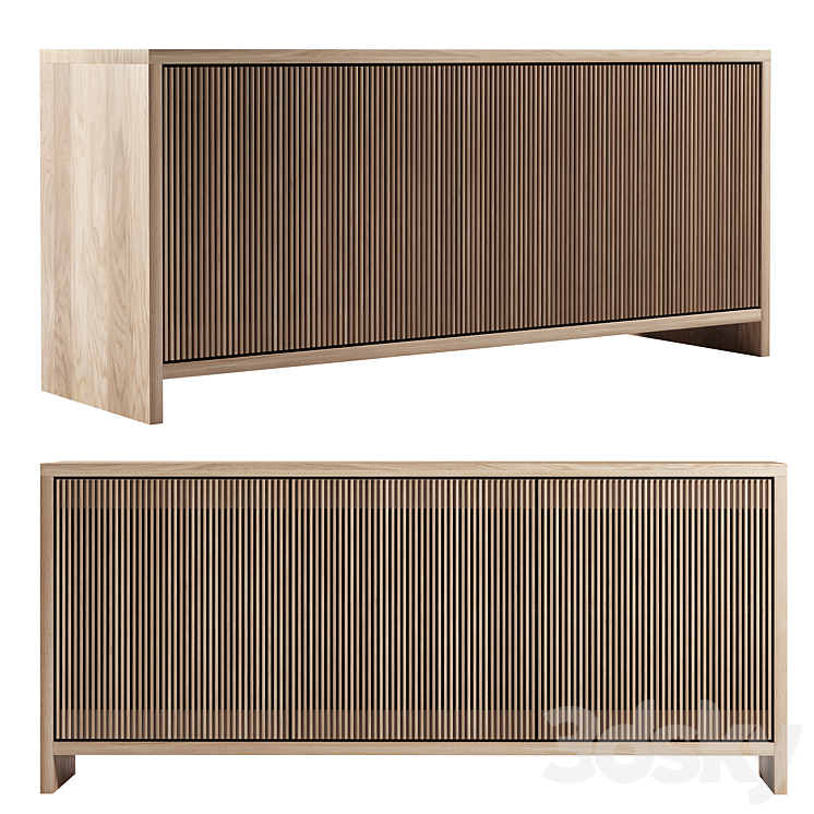 OAK SLATTED CREDENZA MATERIAL 