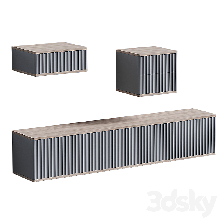 SET OF WALL PEDESTALS THE IDEA 