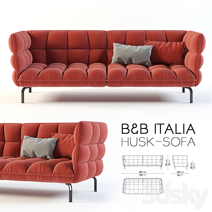 B AMP B ITALIA HUSK SOFA 