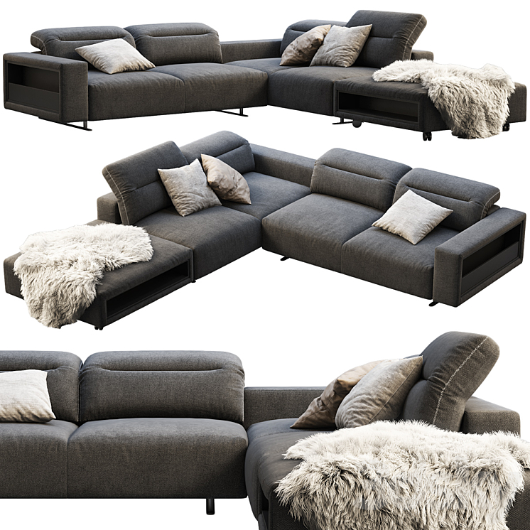 BOCONCEPT HAMPTON CORNER SOFA WITH STORAGE 