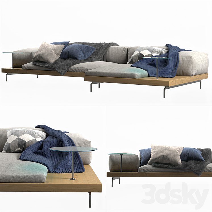 DOCK SOFA WITH CHAISE LONGUE B&B ITALIA 