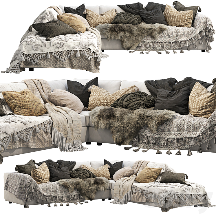 EQ3 CELLO 3 PIECE SECTIONAL SOFA 