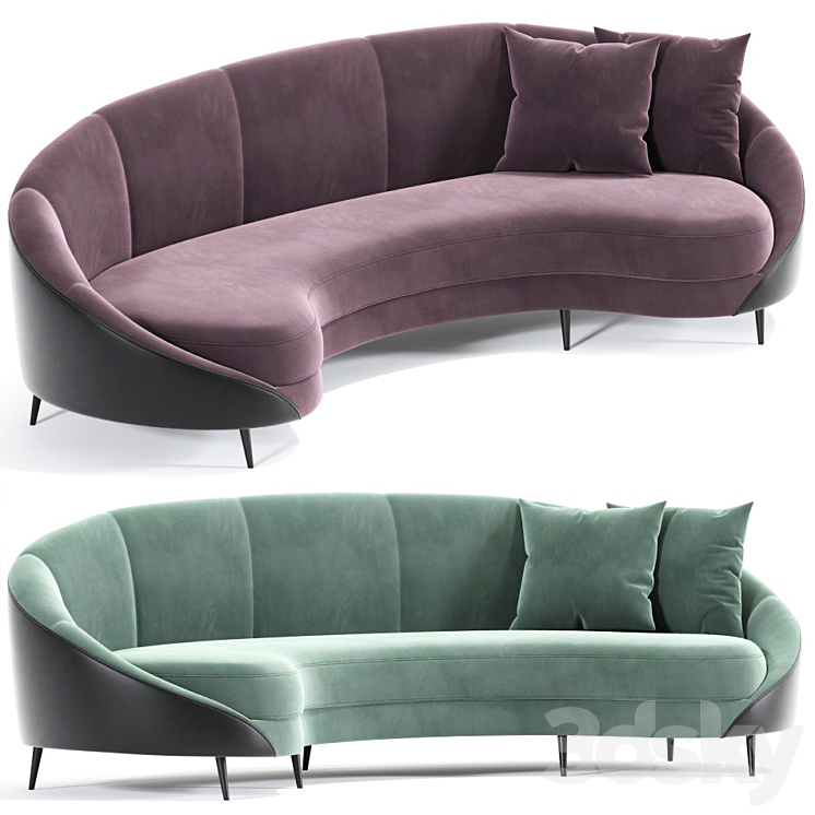 FEET CURVED SOFA BEVERLY 