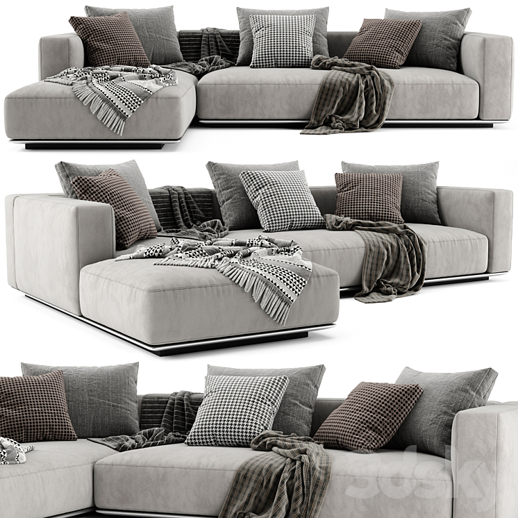 FLEXFORM GRANDEMARE CHAISE LONGUE SOFA 