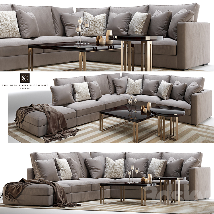 HENLEY MODULAR SOFA AND SIDE COFFEE TABLE 