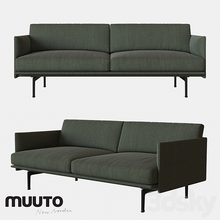 MUUTO OUTLINE SOFA 2 SEATER 