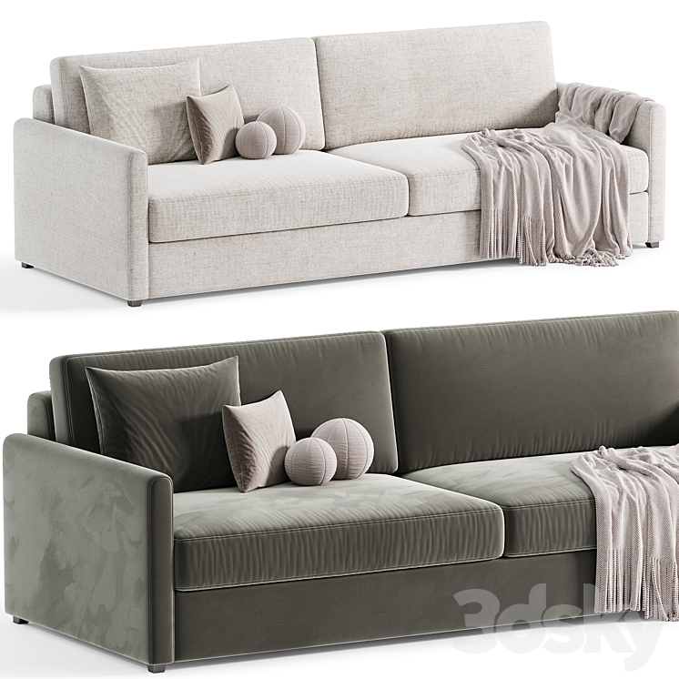 MALEA COGNAC BROWN VELVET SOFA CB2 