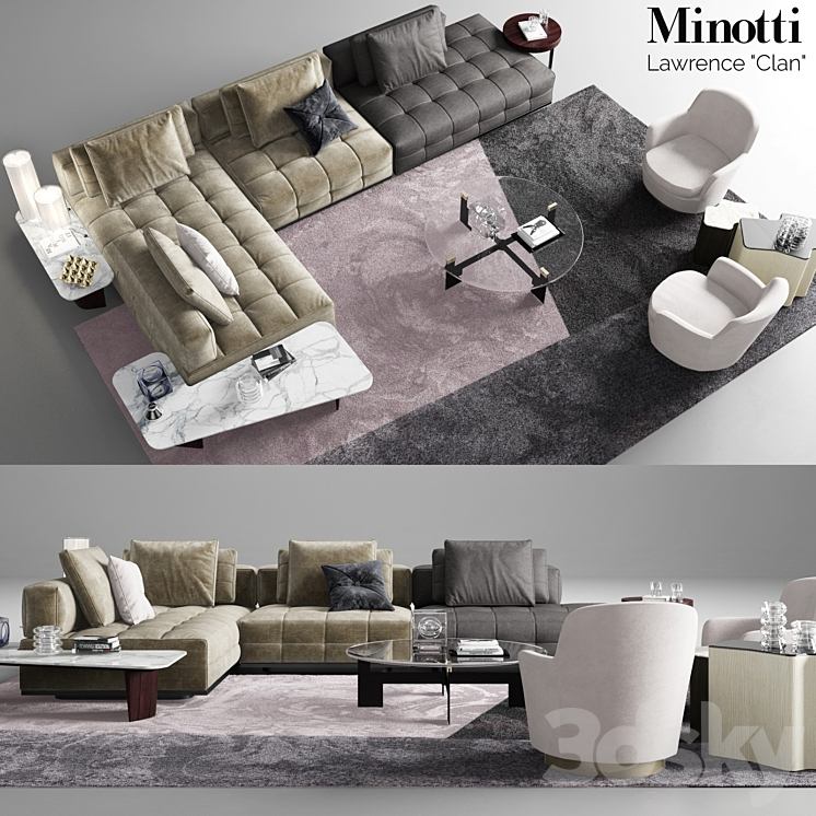 MINOTTI LAWRENCE CLAN SEATING 2 