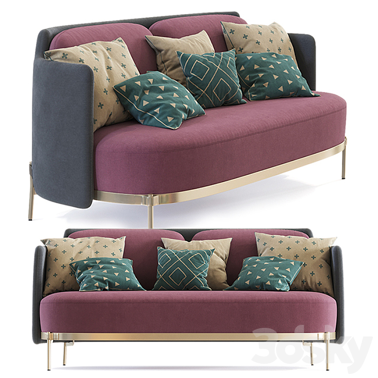 MINOTTI TAPE SOFA TWO SEAT 