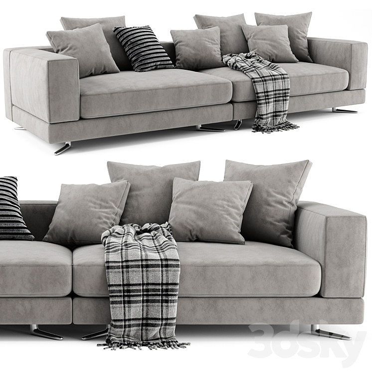 MINOTTI WHITE SOFA 