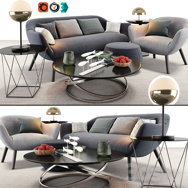 POLIFORM MAD SOFA CHAIR SET 