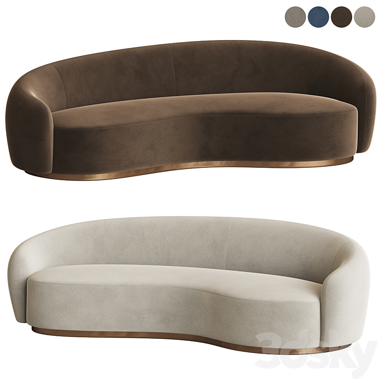 SNOWGLOBS AUSTIN CURVED SOFA 