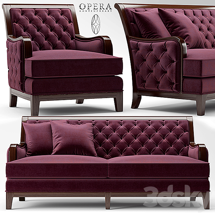 SOFA AND CHAIR OPERA SEBASTIAN CLASSIC 