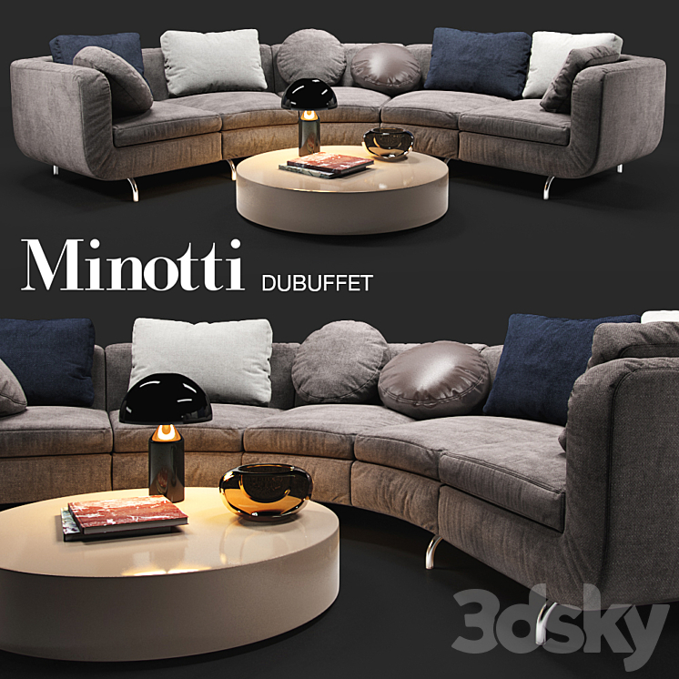 SOFA MINOTTI DUBUFFET 
