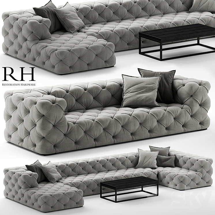SOFA RESTORATION HARDWARE SOHO TUFTED 