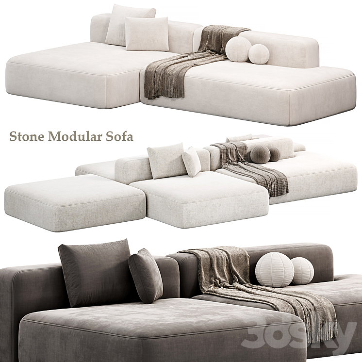 STONE MODULAR SOFA TAMAMM 