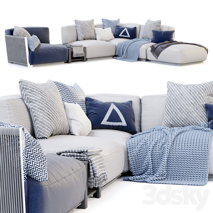 VULCANO FLEXFORM OUTDOOR SOFA 5 
