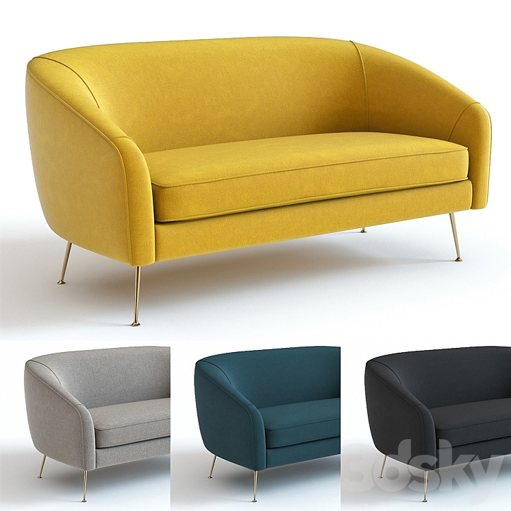 WEST ELM STELLA LOVESEAT 
