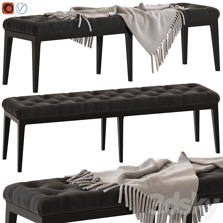 COCO REPUBLIC PICCADILLY TUFTED BENCH 