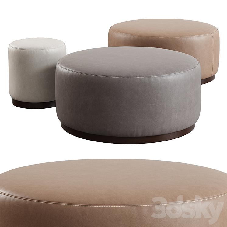 CRATE BARREL ZOEY OTTOMAN 