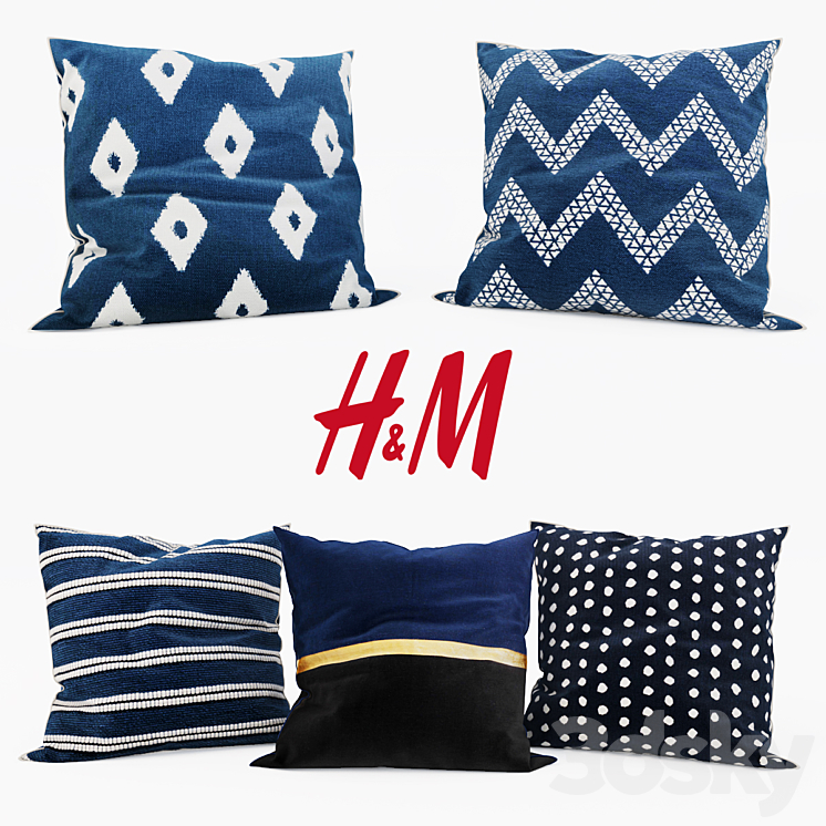 H M HOME DECORATIVE PILLOWS SET 3 