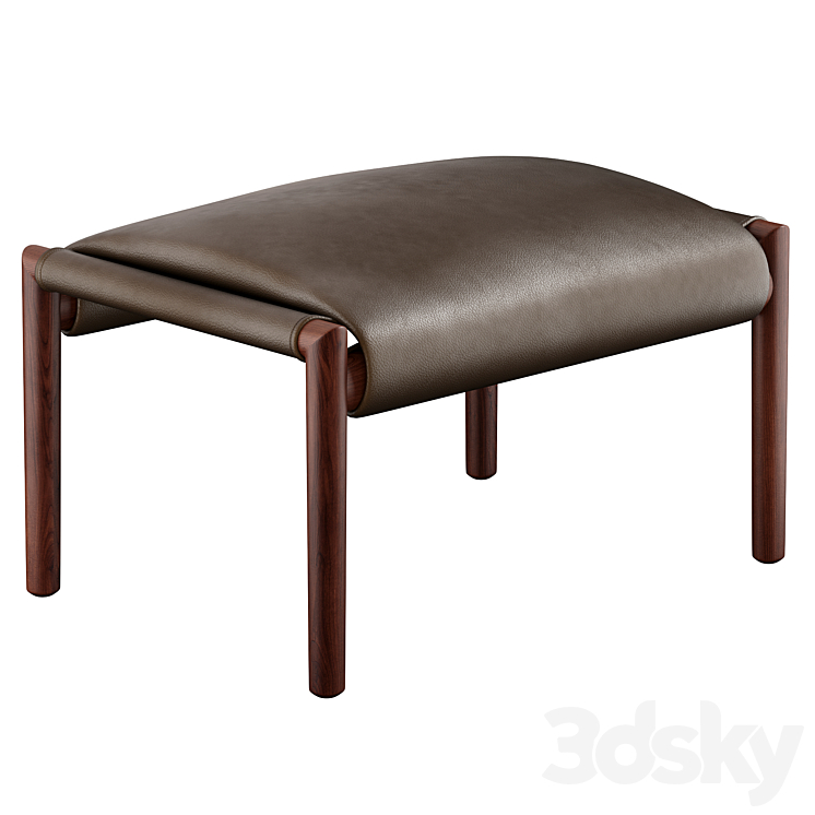 LEATHER FOOTSTOOL POLTRONA FRAU 