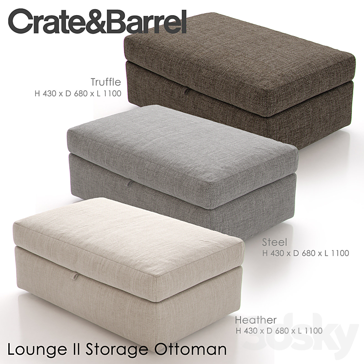 LOUNGE II STORAGE OTTOMAN 