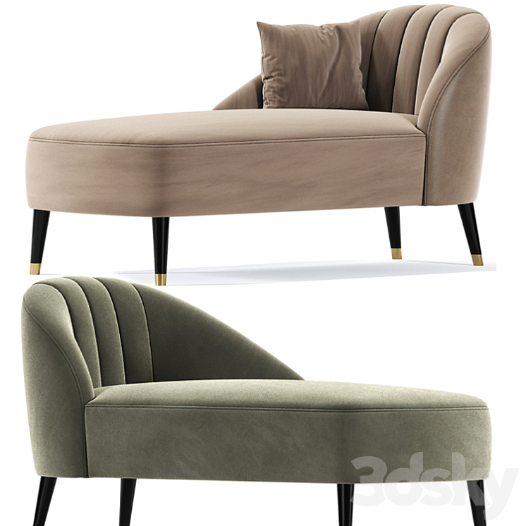 MONROE JADE VELVET CHAISE LOUNGE 