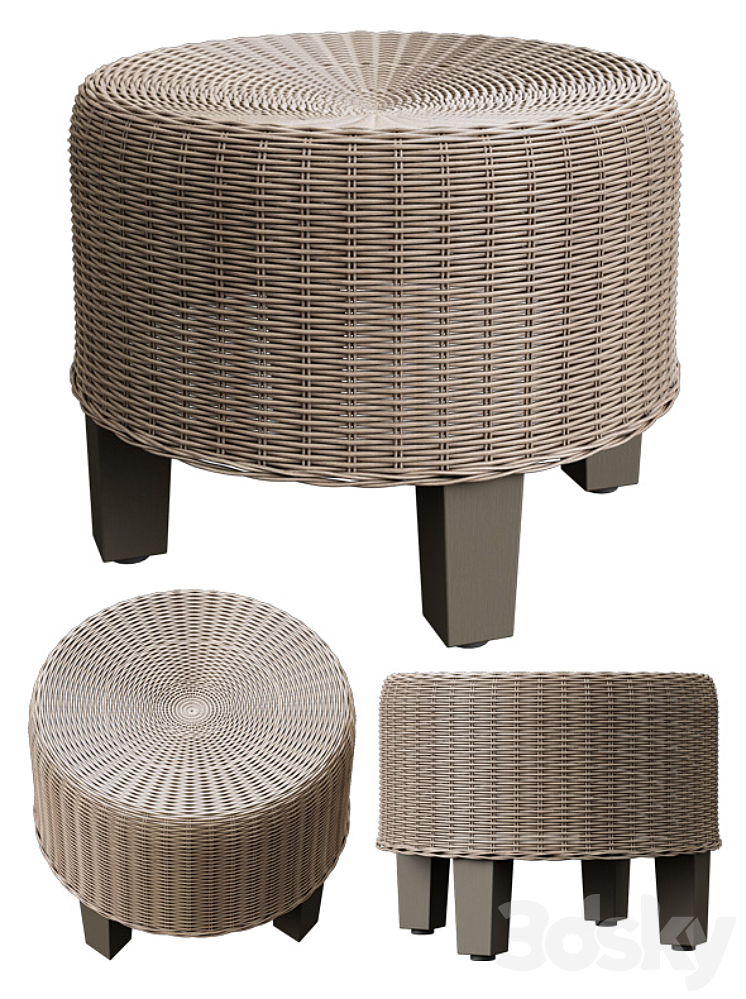WICKER OTTOMAN IKEA SKY 