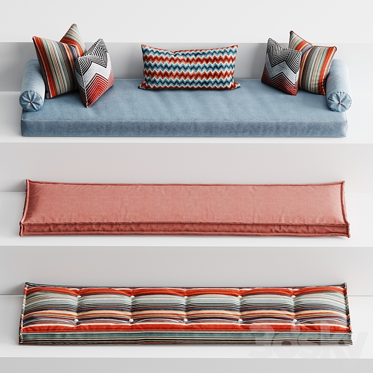 SET OF MATTRESSES FOR WINDOWSILL 