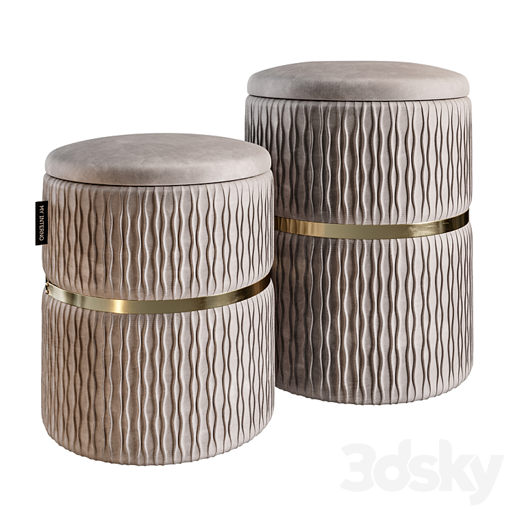 SET OF TWO OTTOMANS VERONA MY INTERNO 