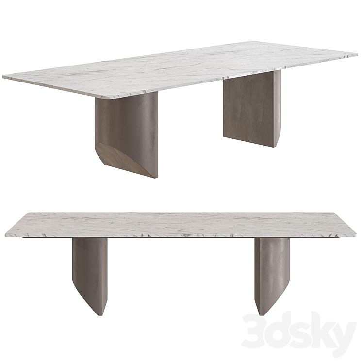 MINOTTI WEDGE DINING TABLE 