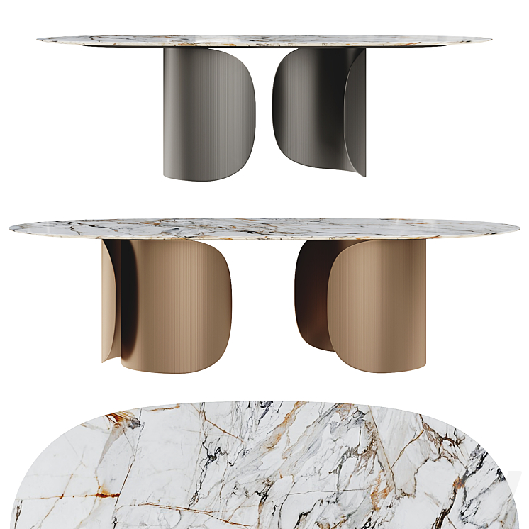 OPERA OSCAR OVALE DINING TABLE SET 