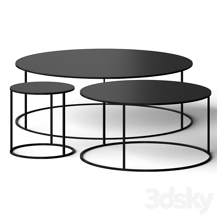 ADRIANI E ROSSI EDIZIONI ROUND METAL COFFEE TABLE 