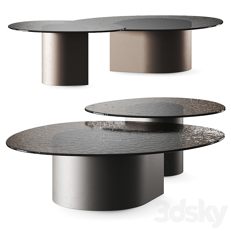 AL2 DAKRY FUSION GLASS COFFEE TABLES 