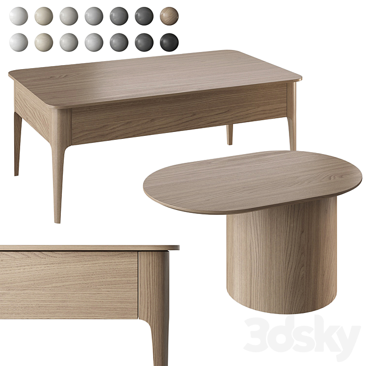 COFFEE TABLE ELLIPSE TYPE 14 COLORS 