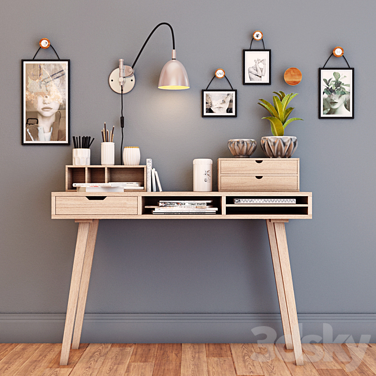 DESKTOP WITH DECOR 