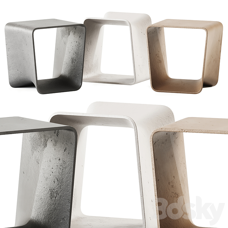 ECAL SIDE TABLE SWISSPEARL ITALIA 