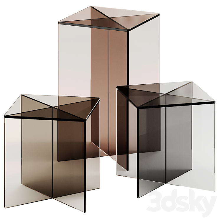 EXENZA LIFT X SQUARE GLASS COFFEE TABLES 